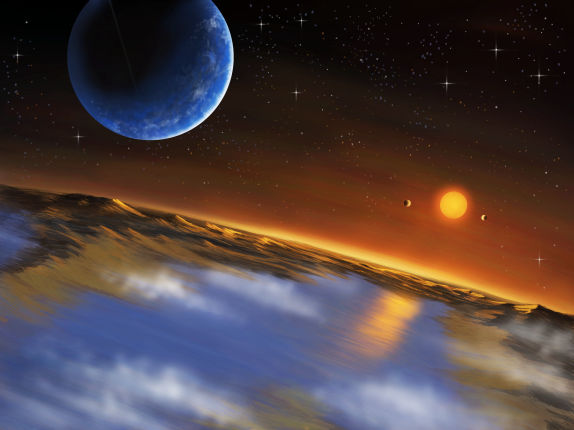 Exoplaneet Kepler 62f artist impression - Danielle Futselaar Exoplaneet Kepler 62f artist impression - Danielle Futselaar